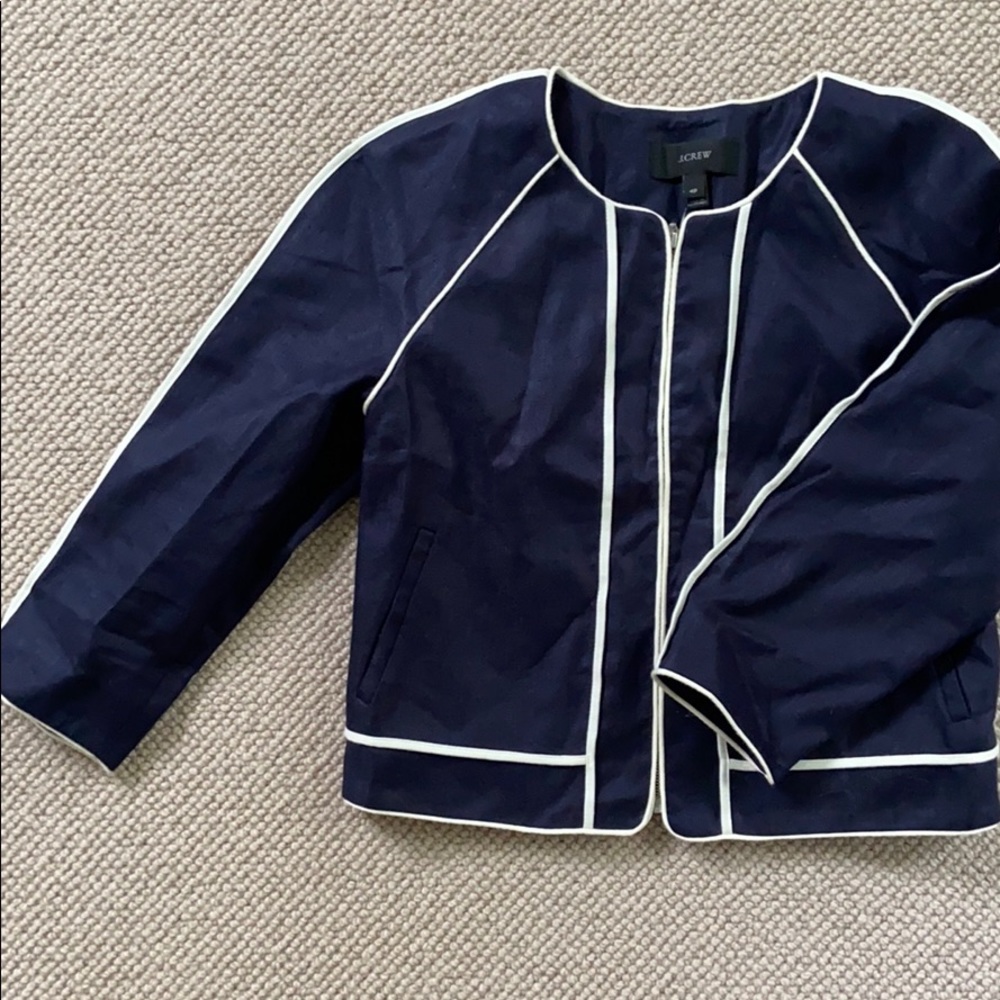 J. crew Navy Crop jacket